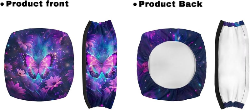 LedBack Wheelchair Bag for Seniors Rollator Walker Rollator Covers Purple Butterfly Flower Walker Seat and Backrest Covers, Easy to Install - Image 2